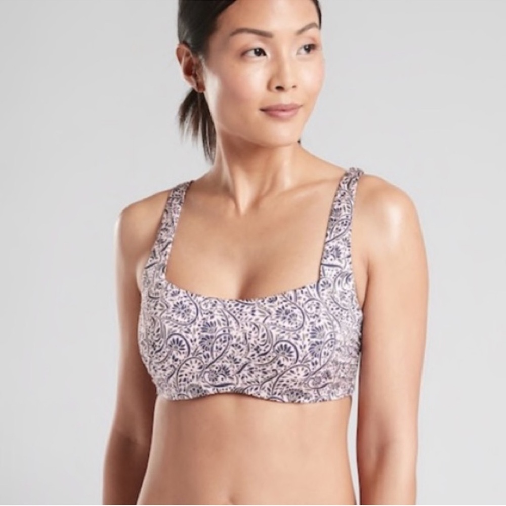 Athleta Aqualuxe Batik Swim Bikini Bra Top - 34B/C